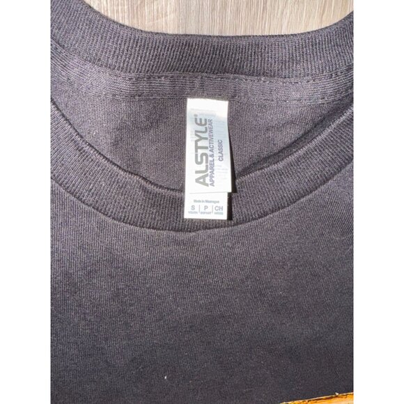Boys Alstyle Black T-Shirt Youth S 100% Cotton - Picture 2 of 4